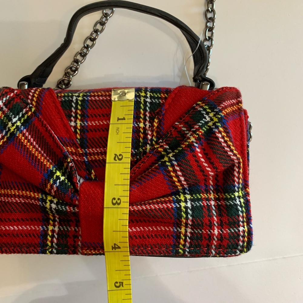 🌺SOLD🌺Betsey Johnson Mini Red Plaid Crossbody - Picture 5 of 8